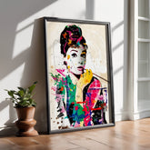Audrey Hepburn | Graffiti Pop Wall Art Print - Print
